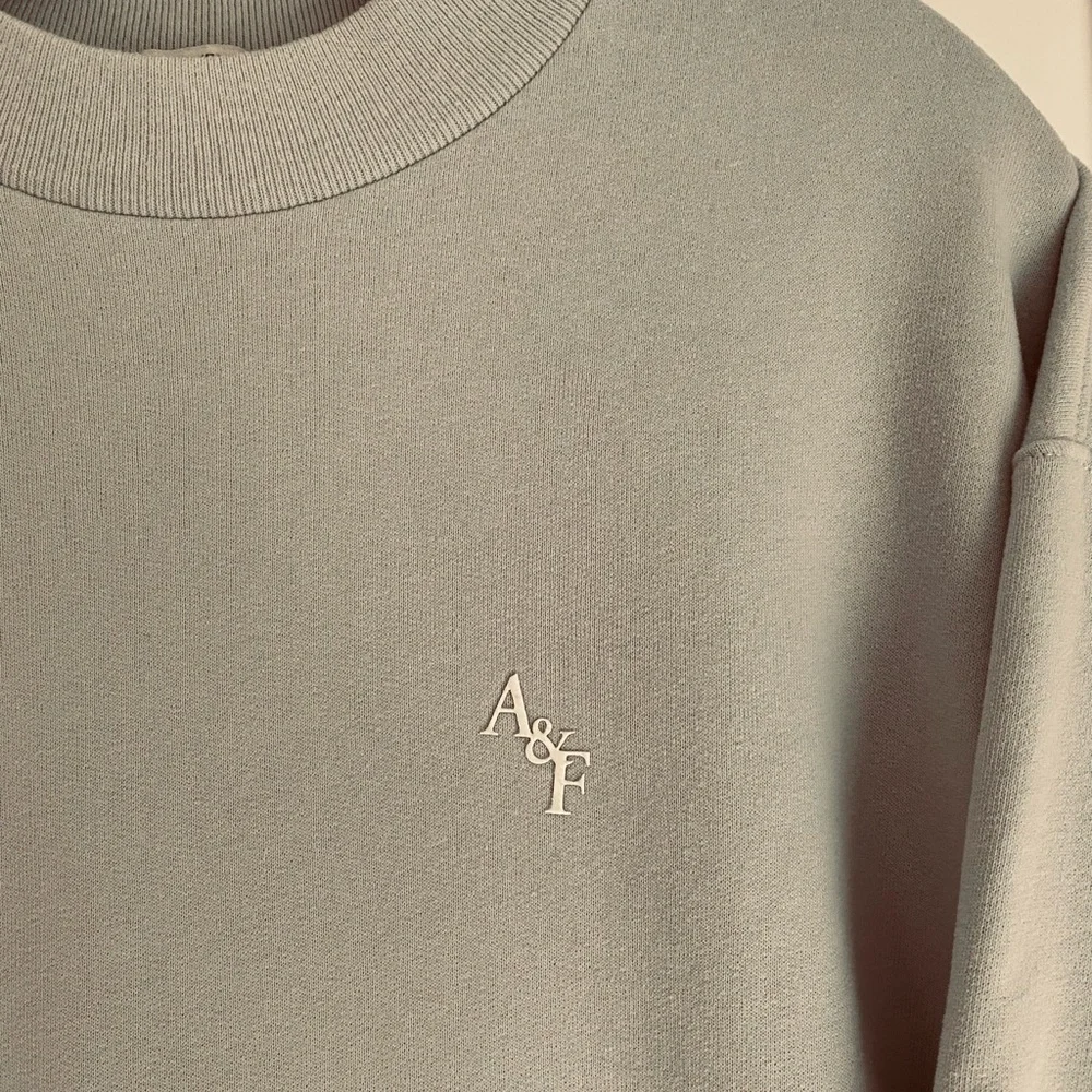 Abercrombie & Fitch Soft Fleece Sweatshirt in Light Bluish Gray Size M Classic
